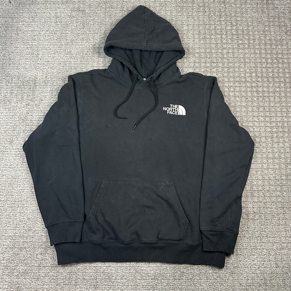 The North Face Mens Black Logo Hoodie Never Stop Exploring Large NF0A3X9I